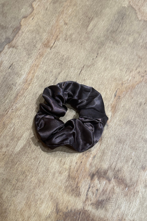 Satin Scrunchie - dunkelbraun