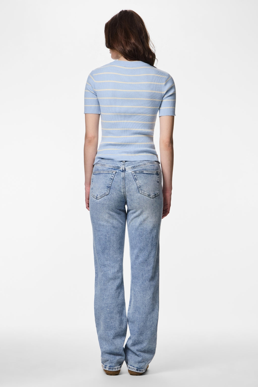 Mira O-Neck-Strick – Kaschmirblaue Birke