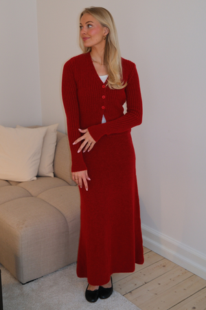 Nova Krawattenbluse gestrickt – Rot