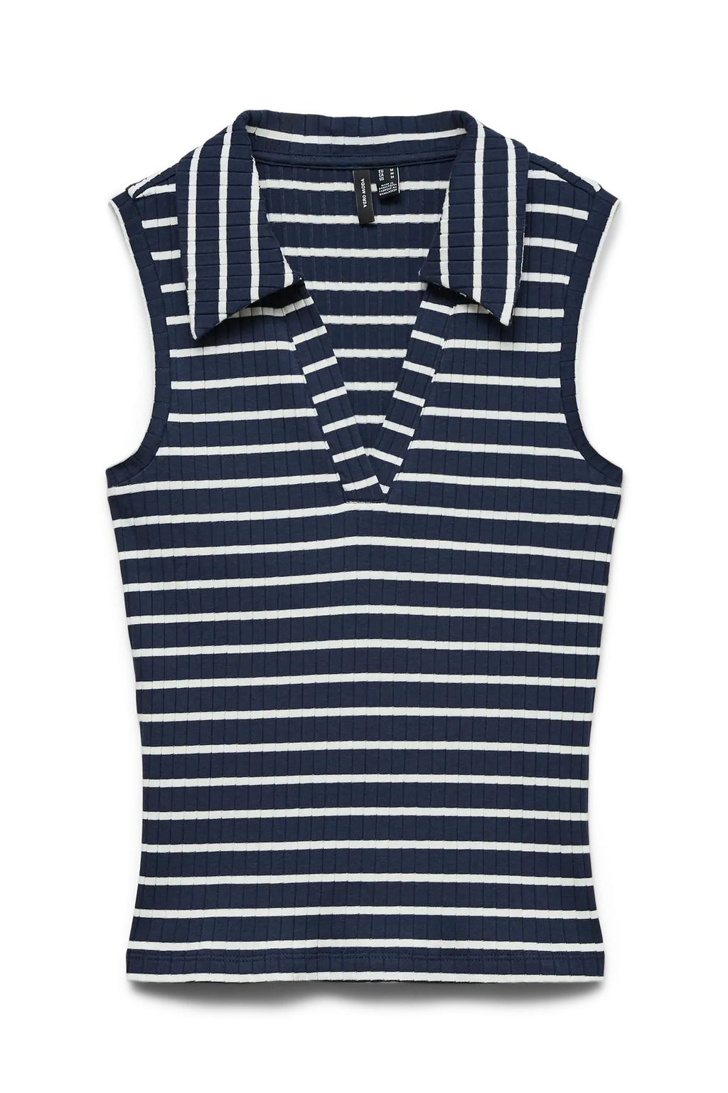 Oberteil mit Seekragen – Navy Blazer Stripes Streifen: Schneeweiß