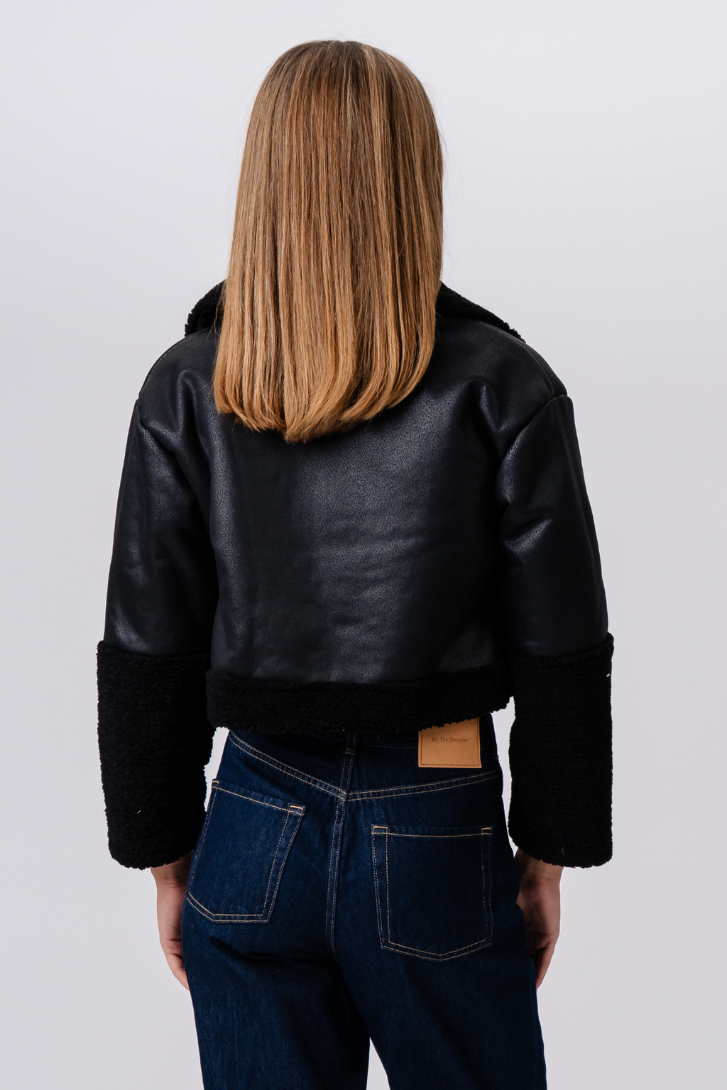 Daisy Shearling Jacke - Schwarz/Schwarz