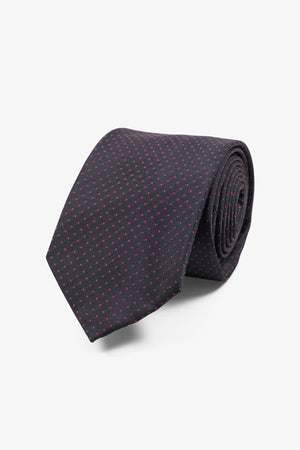 Krawatte - Schwarz/Rot gepunktet