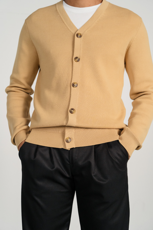 Milo Strick -Strickjacke - Sand