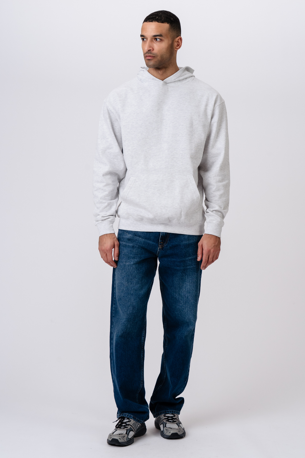 Hoodie ohne Kordelkordel - Aschegrau