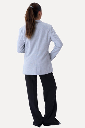 Blazer mit klassischer Passform – Hellgrau