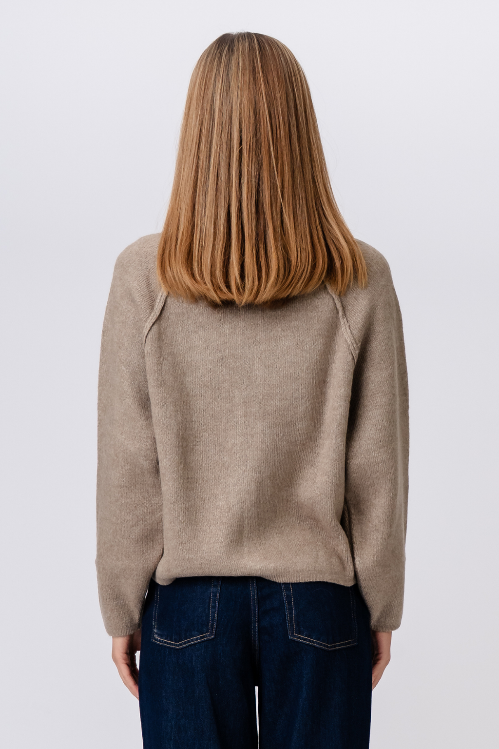 Selma Strickreißverschluss – Beige