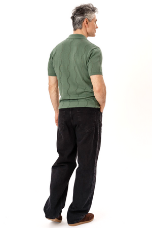 Wilhelm Regular Jeans – solide Schwarz