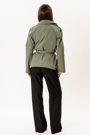 Sia Short Trenchcoat - Khaki