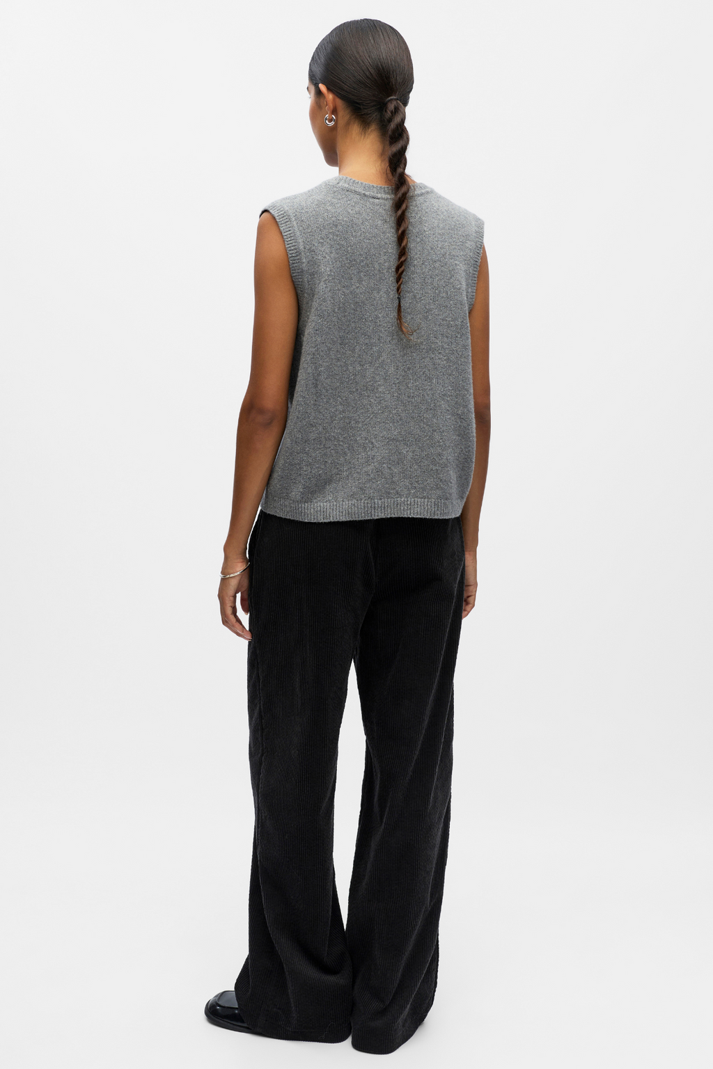 Ivora S/L Strickweste - mittelgraue Melange