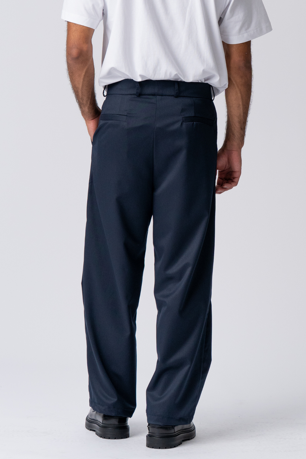 Plissee-weiter Anzug Pants - Marine