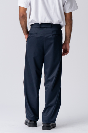 Plissee-weiter Anzug Pants - Marine