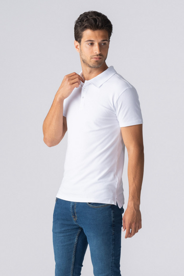 Muscle Poloshirt - weiß