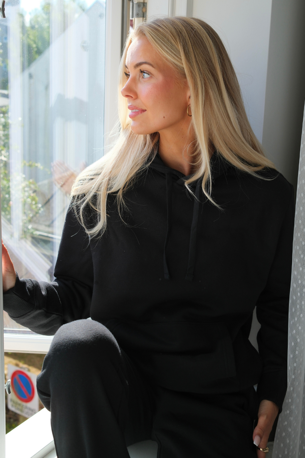 Unverzichtbares Kapuzen-Sweatset für Damen - Schwarz