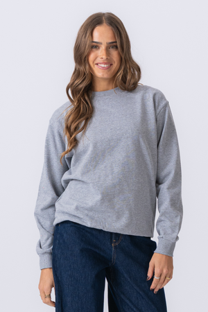 Basic Crewneck - Asche grau (Damen)