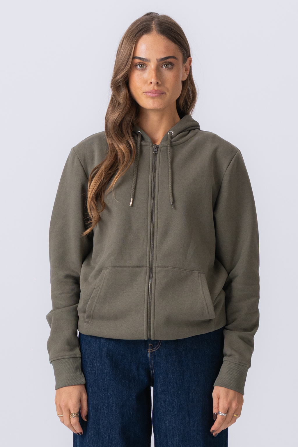Zip Hoodie - Grün