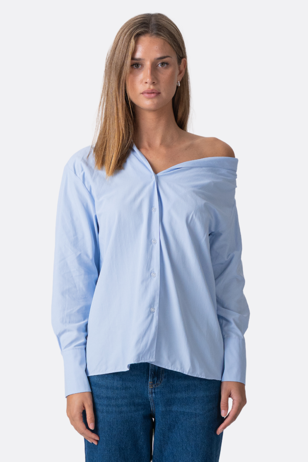 Serena Oversized Hemd - hellblau
