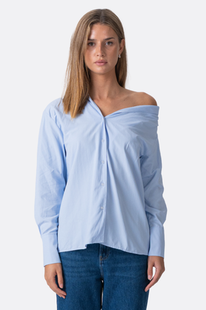 Serena Oversized Hemd - hellblau