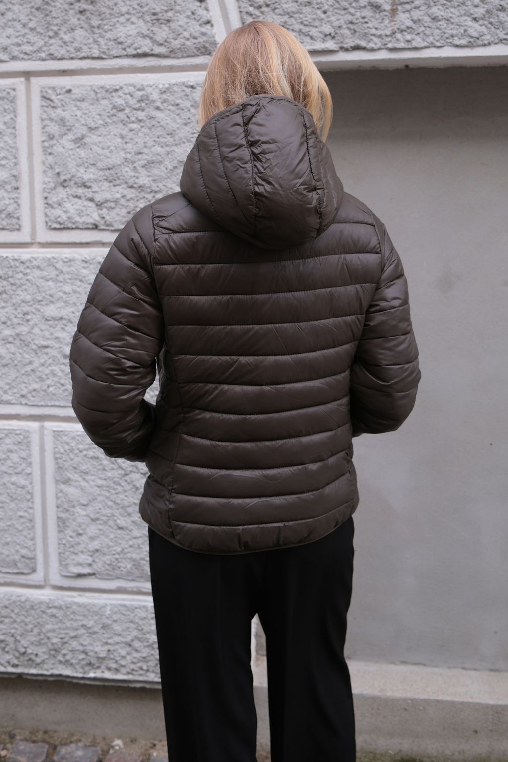 Leichte Pufferjacke - Olive