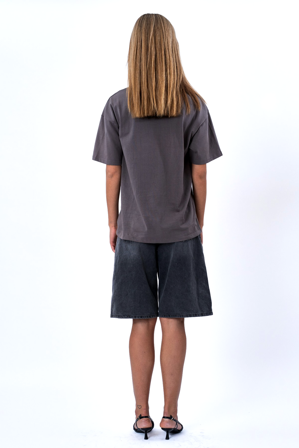 Schweres Boxfit-T-Shirt – Dunkelgrau