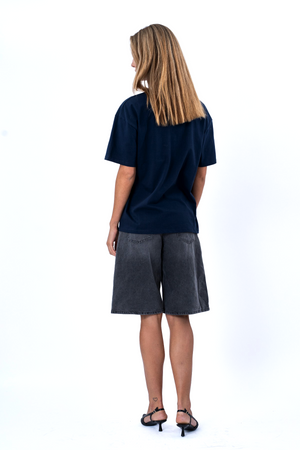 Schweres Boxfit-T-Shirt – Marineblau