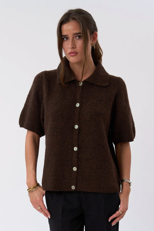 Alba Polo Knit – Schokolade
