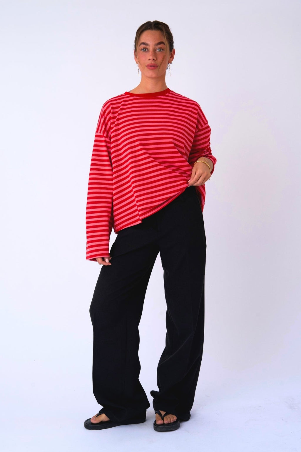 Cleo Bluse - Rot/Rosa