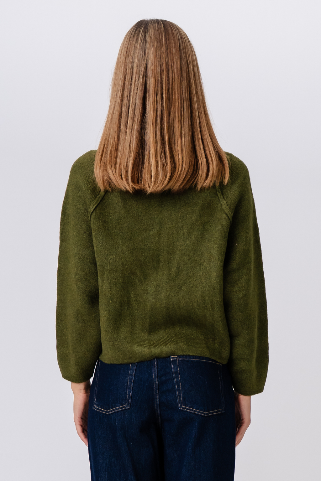 Selma Strickreißverschluss – Khaki