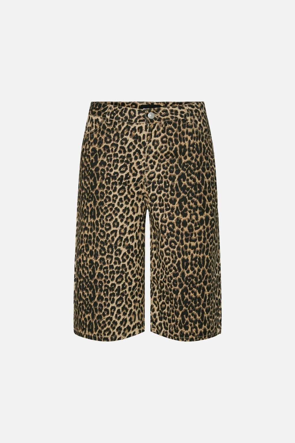 Salume Wide Jeans Shorts - Weißer Pfeffer -Leo