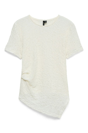 Alissia Asymmetrisches O-Ausschnitt-Top – Schneewittchen