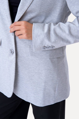 Blazer mit klassischer Passform – Hellgrau