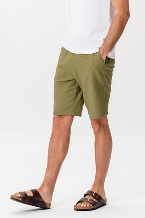 Leinen Shorts - Grün
