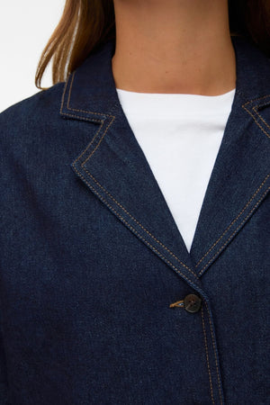 Kanika Denim Blazer -Hemd - dunkelblauer Denim