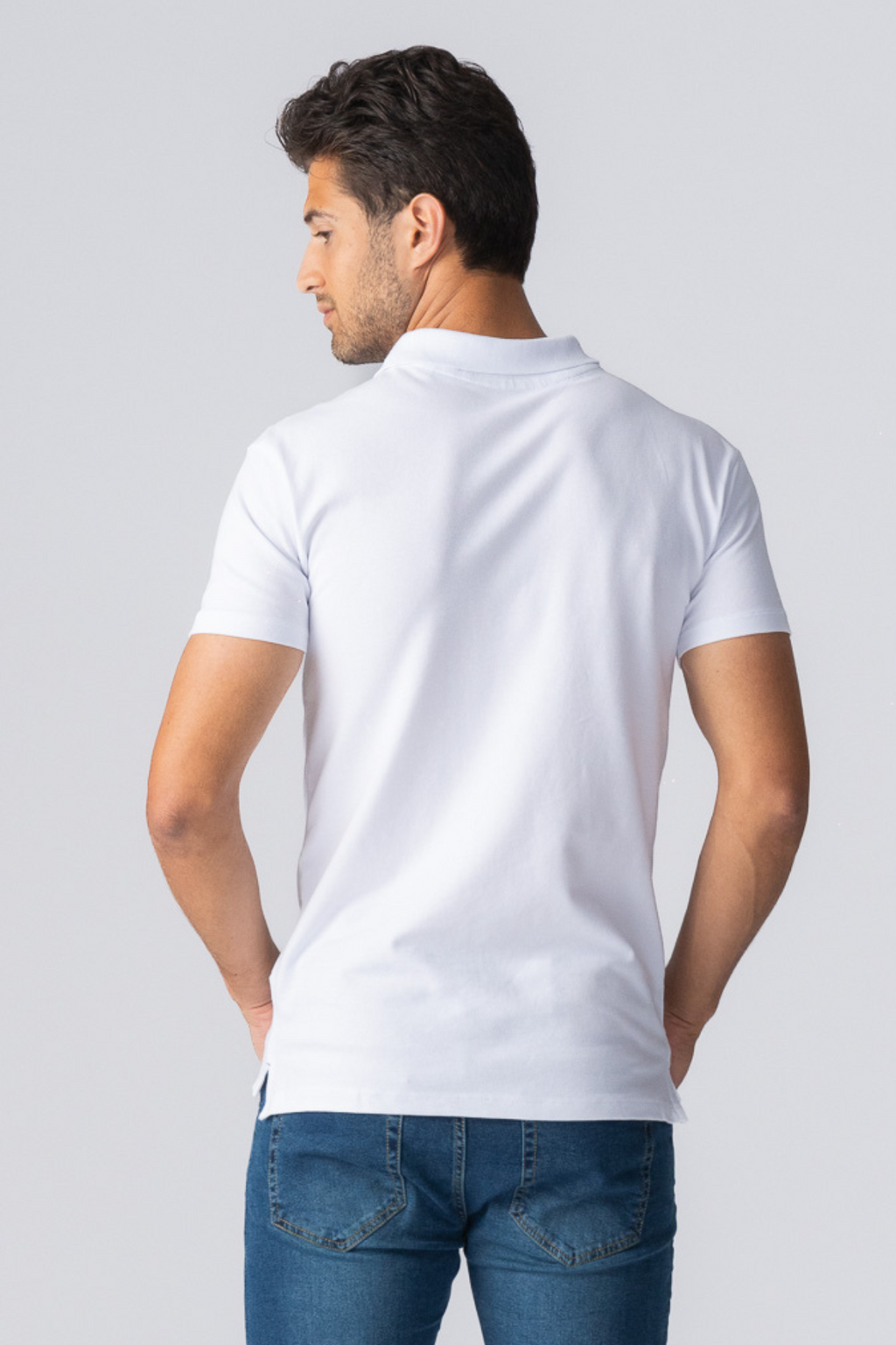 Muscle Poloshirt - weiß