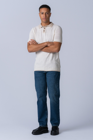 Strickpolo - ECRU