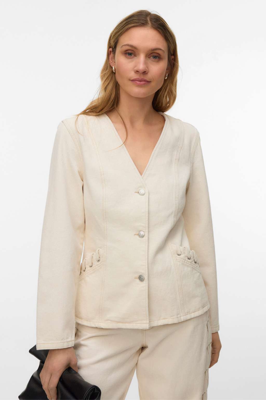 Leva String Ecru Dnm Jacke – Ecru