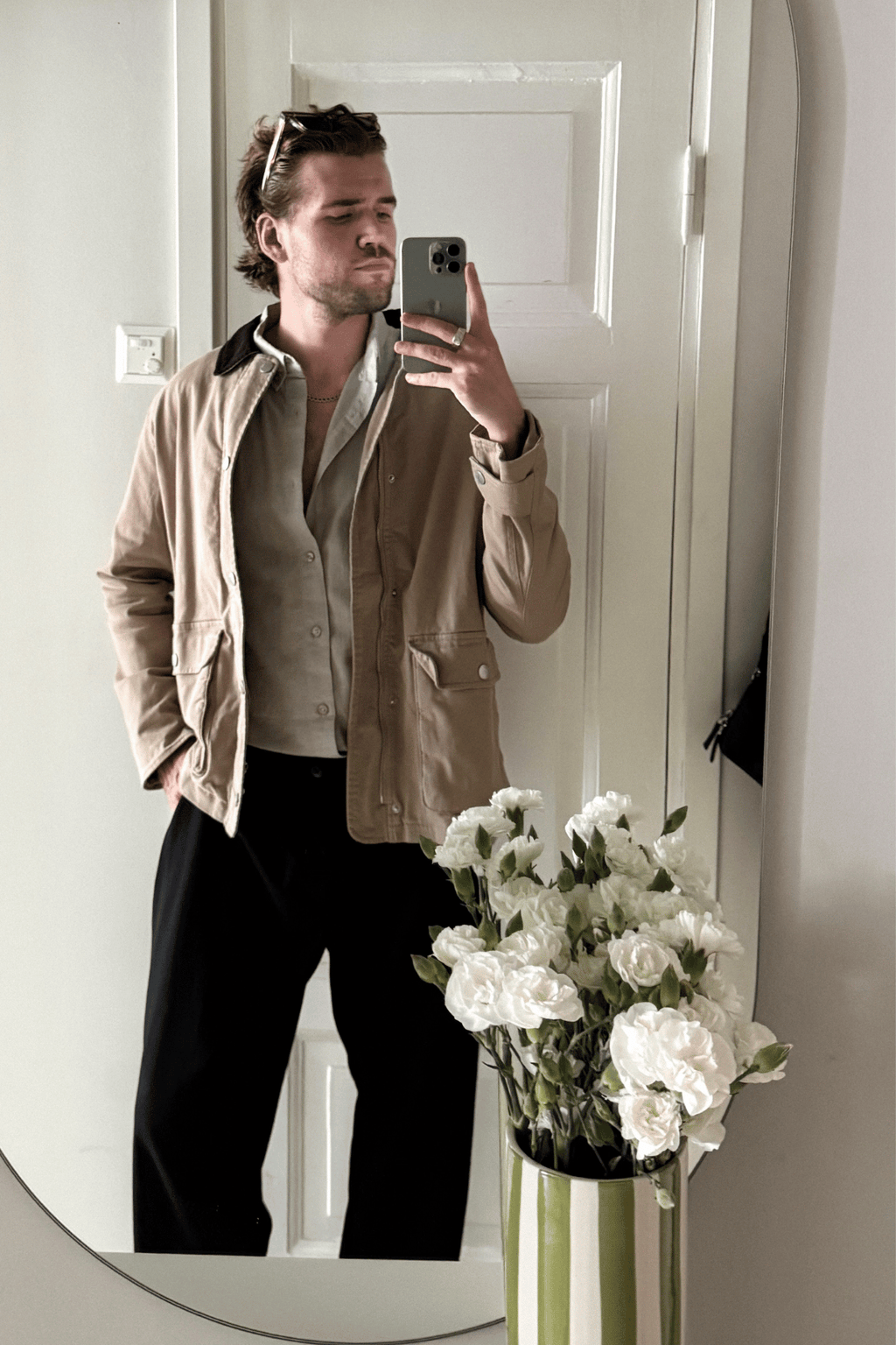 Twilljacke - dunkler Sand