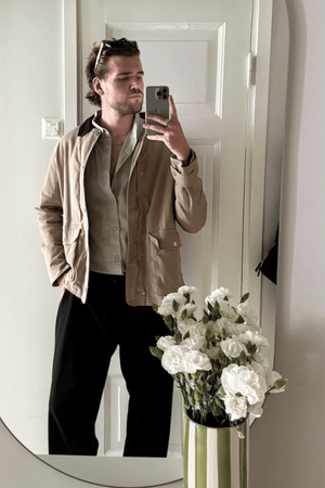 Twilljacke - dunkler Sand