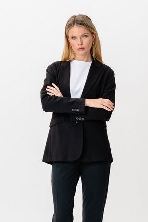 Blazer mit klassischer Passform - Schwarz