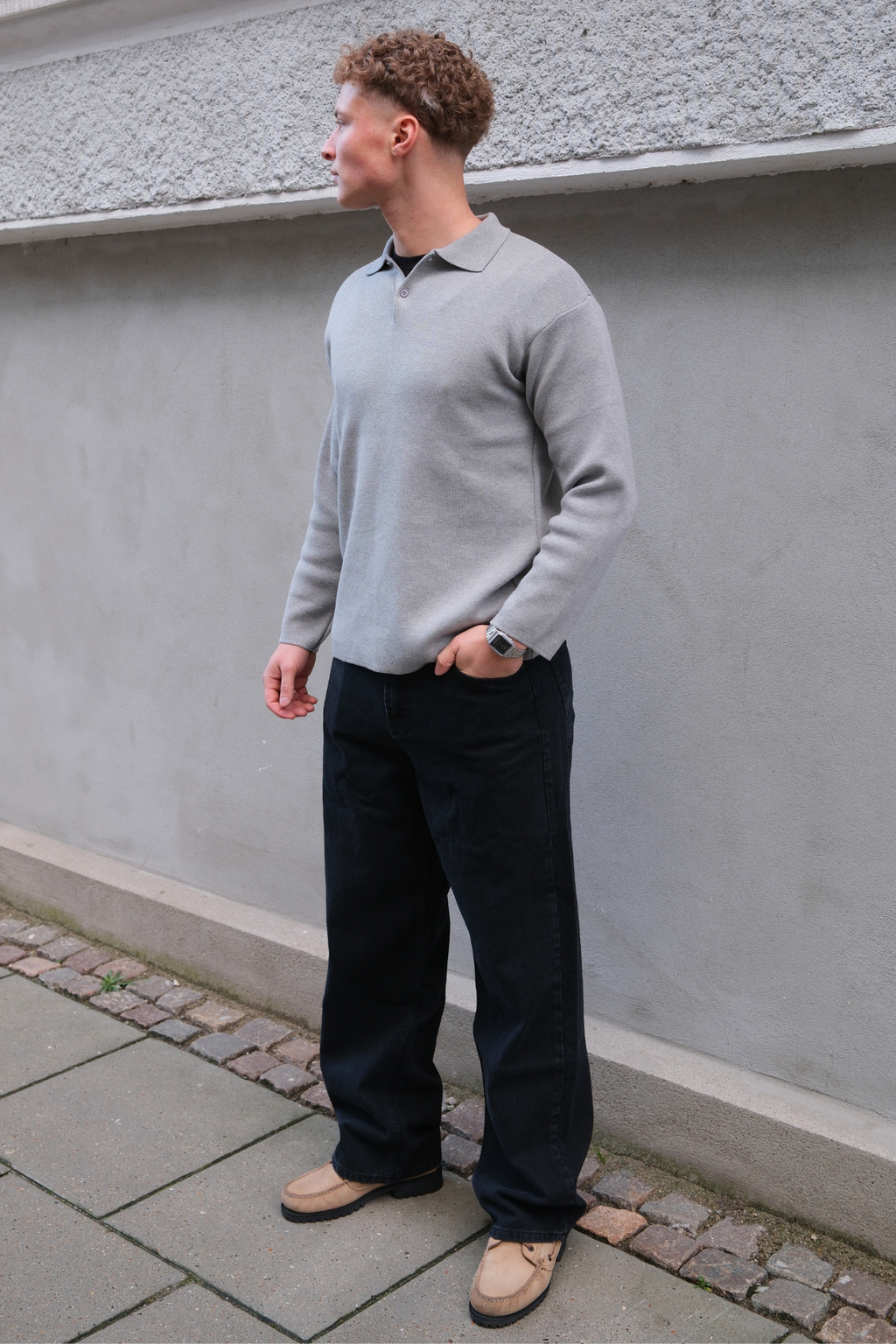 Wilhelm Regular Jeans – solide Schwarz