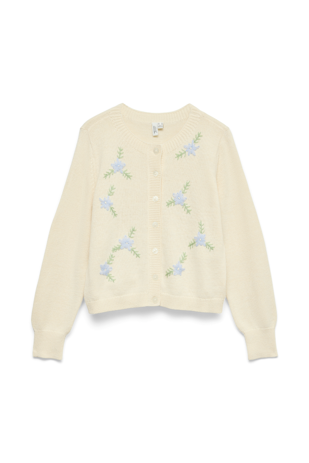 Camille Strickjacke mit O-Ausschnitt – Birke