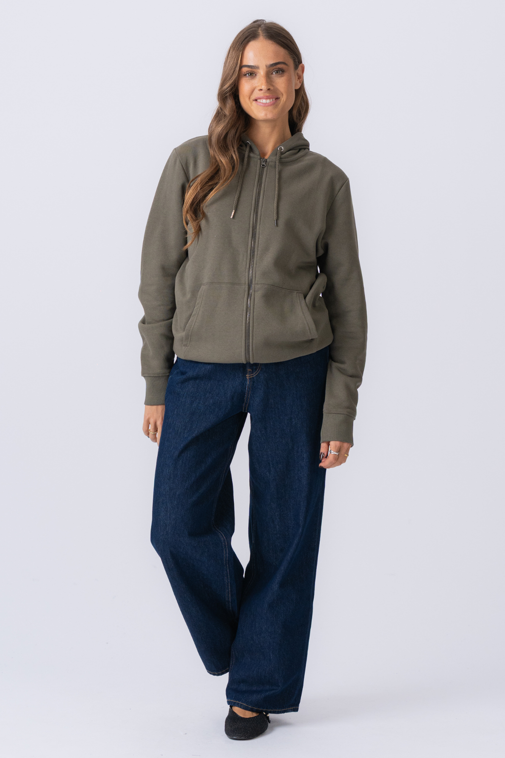 Zip Hoodie - Grün