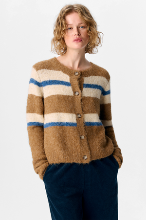Galia -Strick -Strickjacke - Tannin Melange