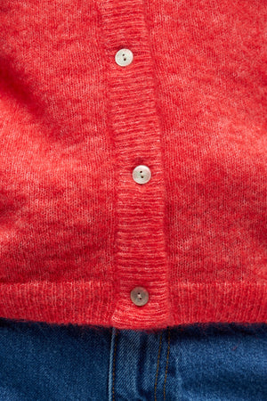 Achat-Strickjacke – Poinsettia Melange