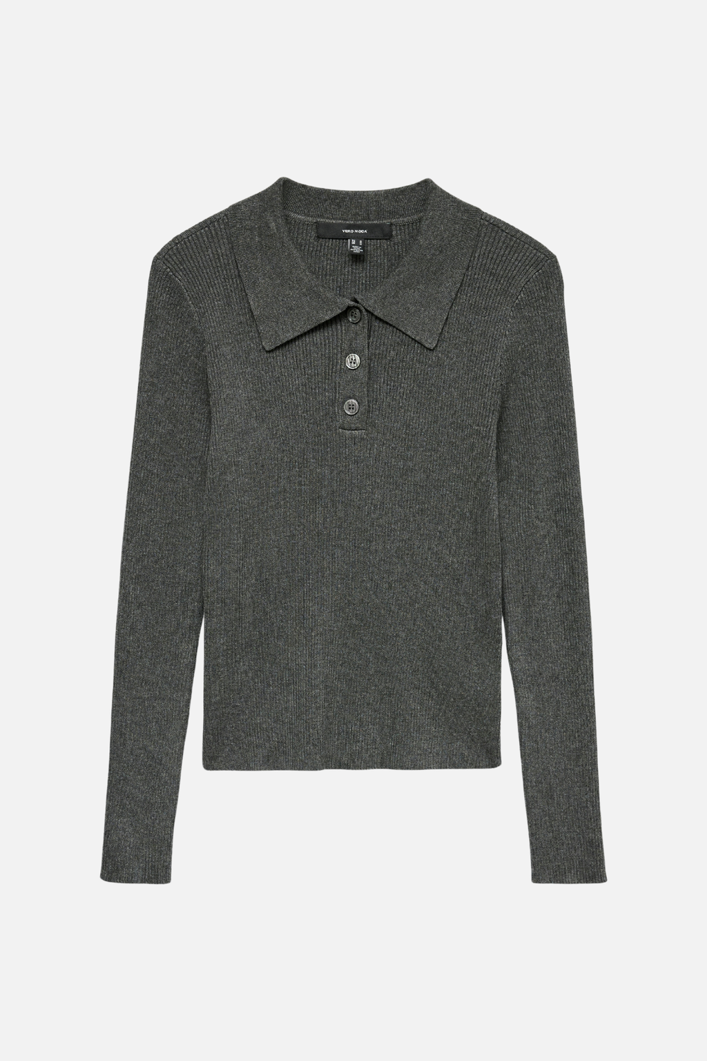 Silje Poloneck Pullover - dunkelgraue Melange