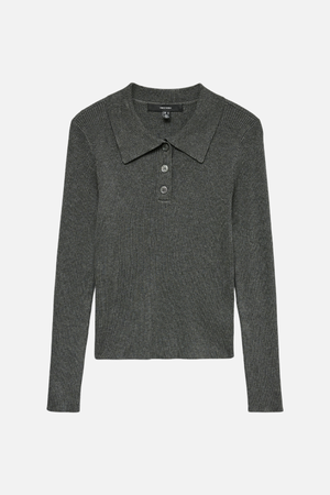 Silje Poloneck Pullover - dunkelgraue Melange