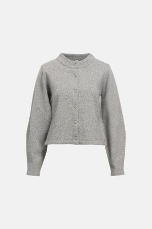 Zari -Strick -Strickjacke - mittelgraue Melange