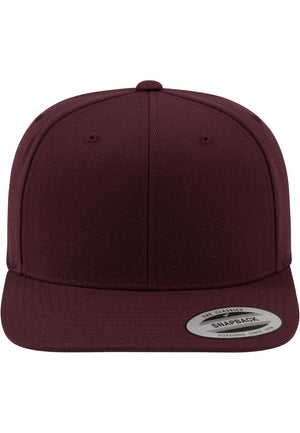 Klassiker Snapback - Kastanienbraun/Maroon