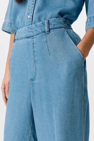 Rahmen Lisa breit Pants - Hellblauer Denim