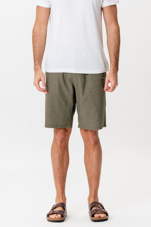 Leinen Shorts - Armee