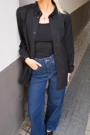 Freund Oxford Shirt - Schwarz